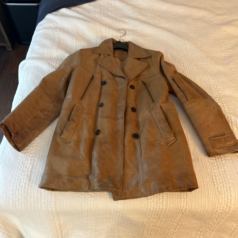 MEXX Tan Leather Jacket